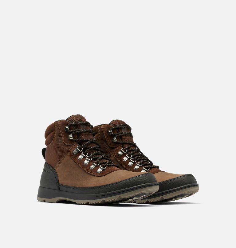 Men's ANKENY II HIKER PLUS Waterproof Hiking Boots, Color: Tobacco, Black, image 2