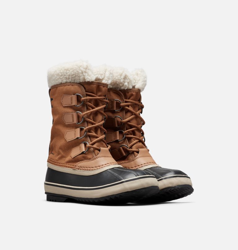 Women's WINTER CARNIVAL Waterproof Boots, Color: Camel Brown, image 2