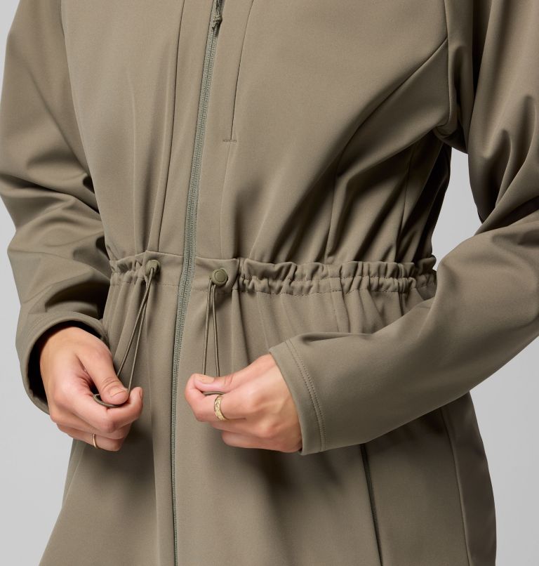 Women's Flora Park II Softshell Jacket, Color: Stone Green, image 6