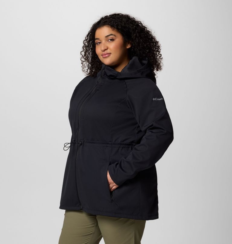 Women's Flora Park II Softshell Jacket - Plus Size, Color: Black, image 3
