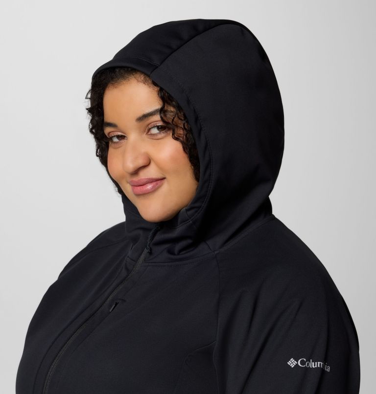 Women's Flora Park II Softshell Jacket - Plus Size, Color: Black, image 4