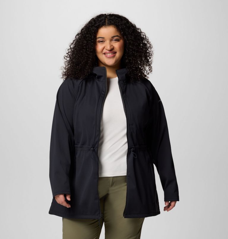 Women's Flora Park II Softshell Jacket - Plus Size, Color: Black, image 6