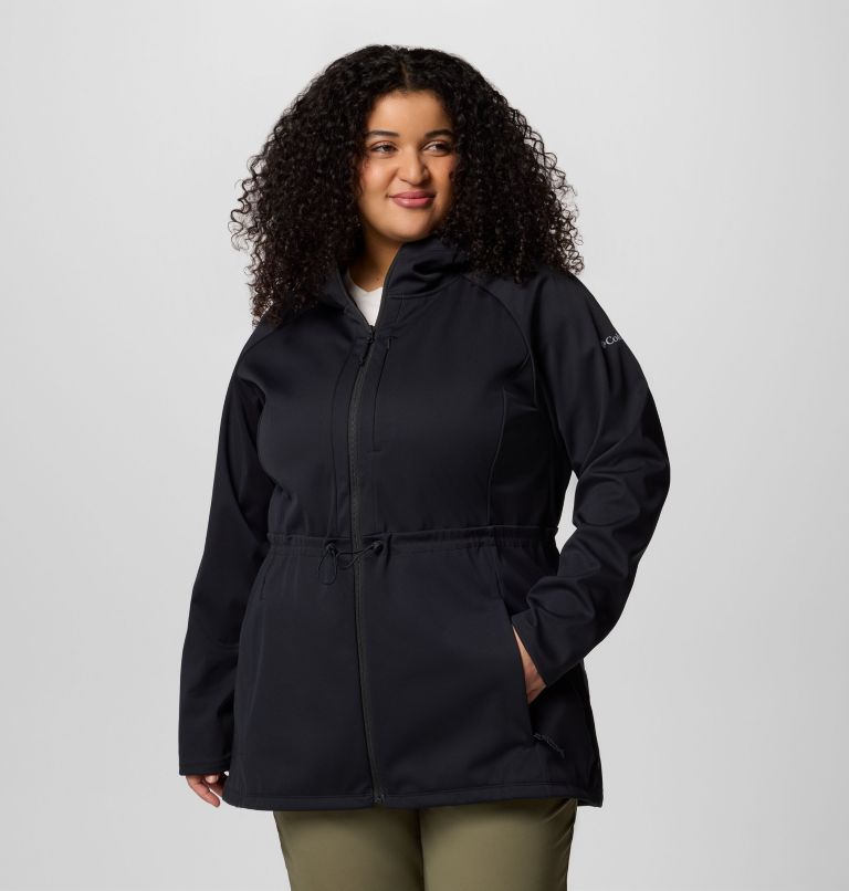 Women's Flora Park II Softshell Jacket - Plus Size, Color: Black, image 1