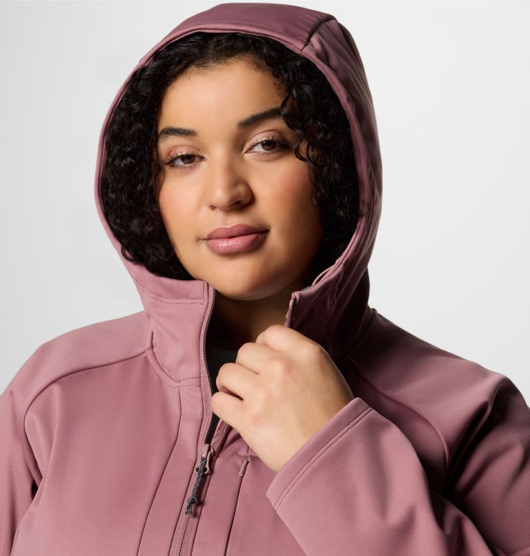 Women's Flora Park II Softshell Jacket - Plus Size, Color: Fig, image 4