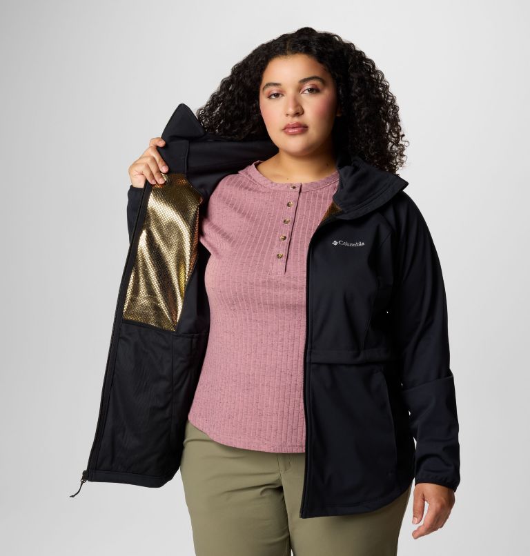 Women's Canyon Meadows II Softshell Jacket - Plus Size, Color: Black, image 6