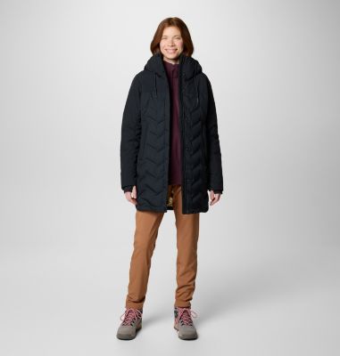 Women's Mountain Croo III Waterproof Hooded Mid Down Jacket, Color: Black, image 3
