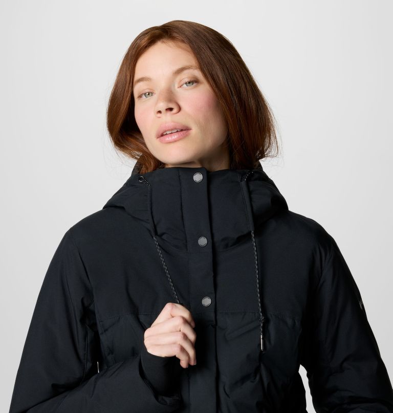Women's Mountain Croo III Waterproof Hooded Mid Down Jacket, Color: Black, image 5