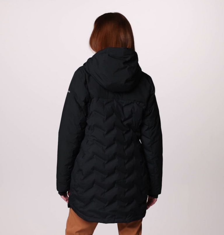 Women's Mountain Croo III Waterproof Hooded Mid Down Jacket, Color: Black