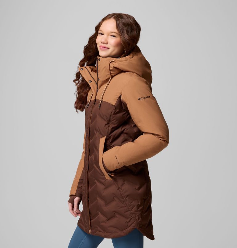 Women's Mountain Croo III Mid Down Jacket, Color: Tobacco, Camel Brown, image 4