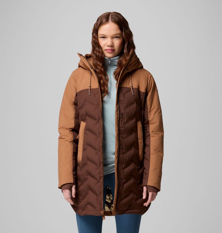 Women's Mountain Croo III Mid Down Jacket, Color: Tobacco, Camel Brown, image 5