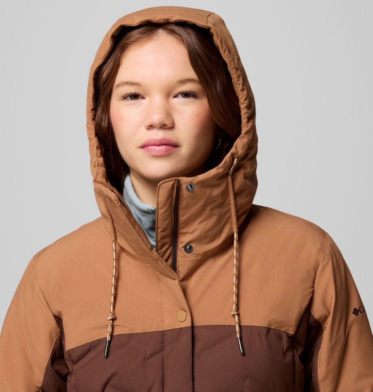 Women's Mountain Croo III Mid Down Jacket, Color: Tobacco, Camel Brown, image 6