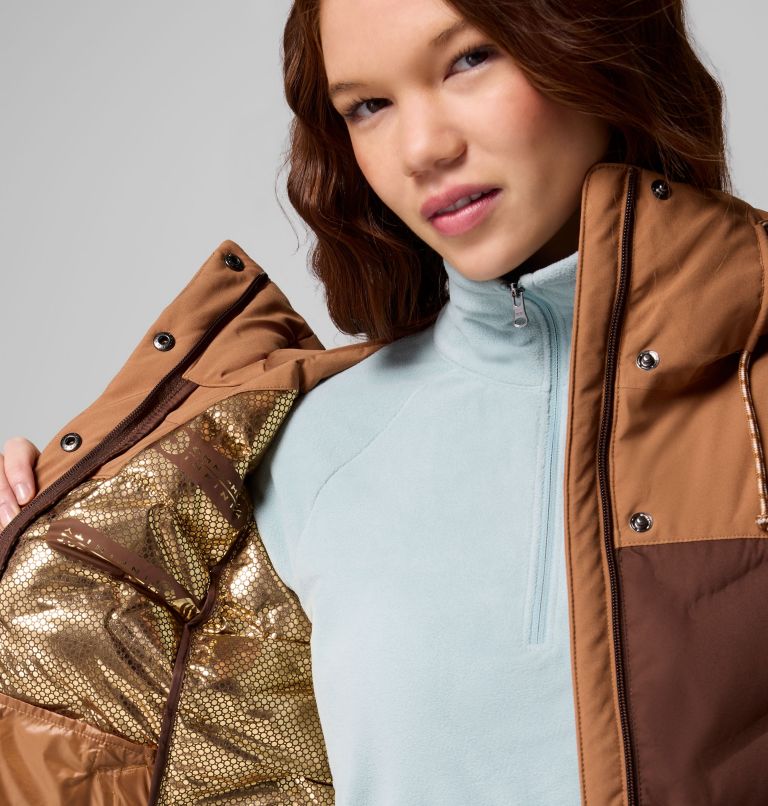 Women's Mountain Croo III Mid Down Jacket, Color: Tobacco, Camel Brown, image 7