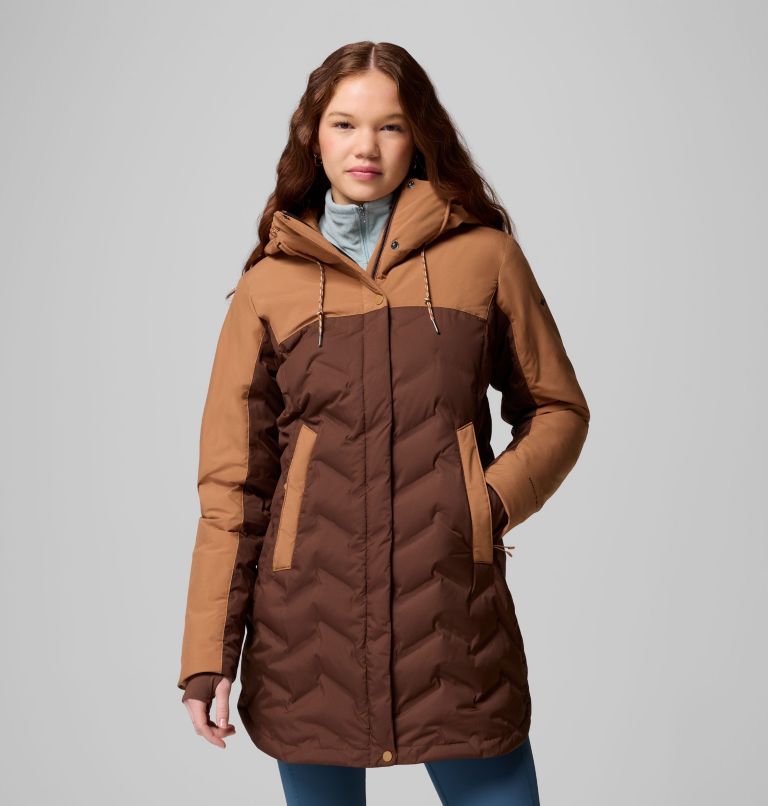 Women's Mountain Croo III Mid Down Jacket, Color: Tobacco, Camel Brown, image 1