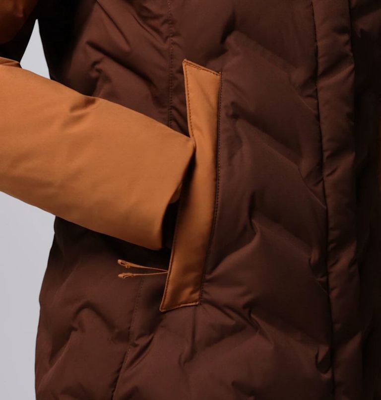 Women's Mountain Croo III Mid Down Jacket, Color: Tobacco, Camel Brown