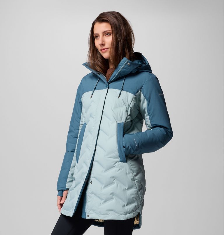 Women's Mountain Croo III Mid Down Jacket, Color: Crushed Blue, Everblue, image 4