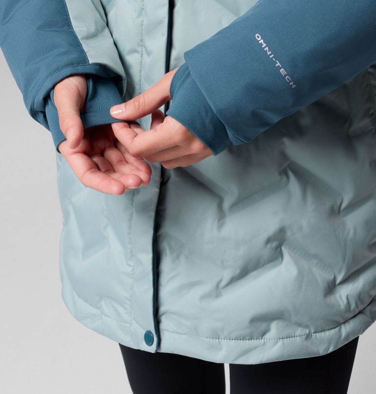 Women's Mountain Croo III Mid Down Jacket, Color: Crushed Blue, Everblue, image 9