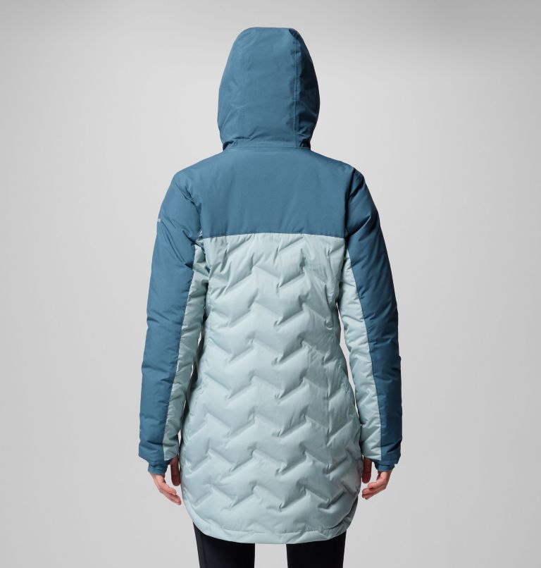 Women's Mountain Croo III Mid Down Jacket, Color: Crushed Blue, Everblue, image 3