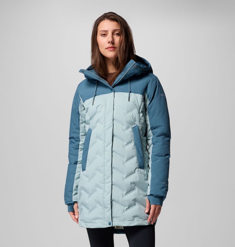 Women's Mountain Croo III Mid Down Jacket, Color: Crushed Blue, Everblue, image 1