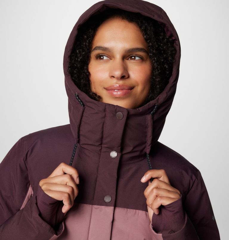 Chaqueta impermeable de plumon y largo medio con capucha Mountain Croo III para mujer