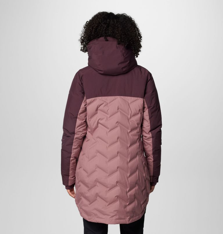 Women's Mountain Croo III Waterproof Hooded Mid Down Jacket, Color: Fig, Moonvista, image 2