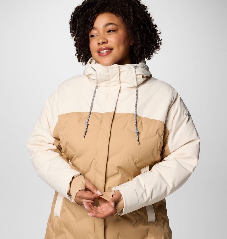 Women's Mountain Croo III Mid Down Jacket - Plus Size, Color: Canoe, Chalk, image 6