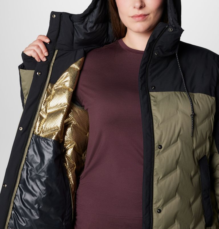 Women's Mountain Croo III Mid Down Jacket - Plus Size, Color: Stone Green, Black, image 6