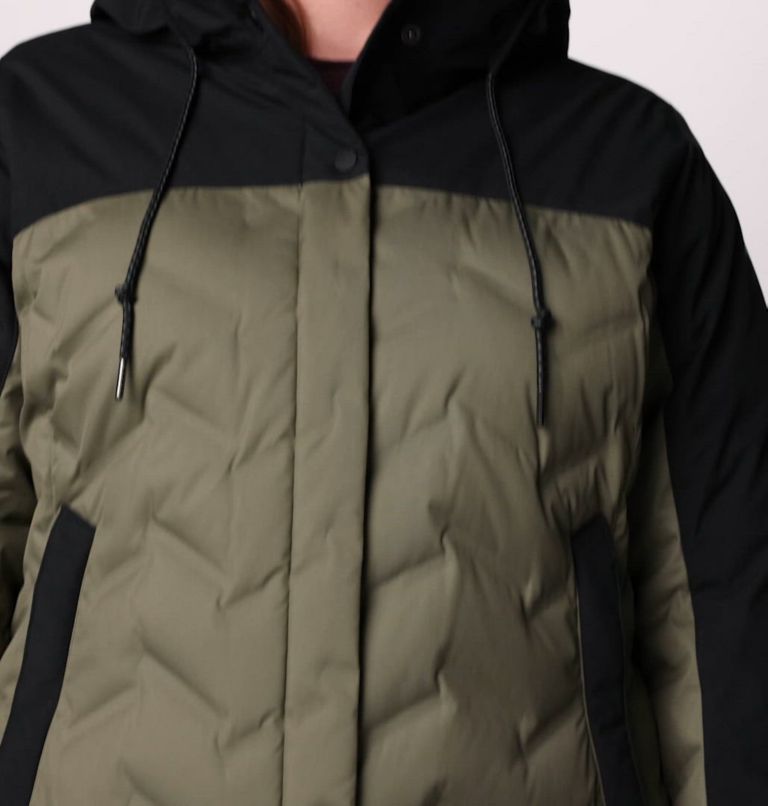 Women's Mountain Croo III Mid Down Jacket - Plus Size, Color: Stone Green, Black