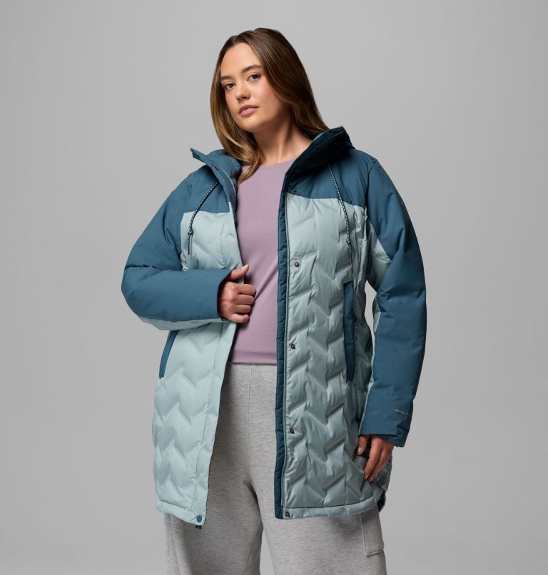 Women's Mountain Croo III Mid Down Jacket - Plus Size, Color: Crushed Blue, Everblue, image 5