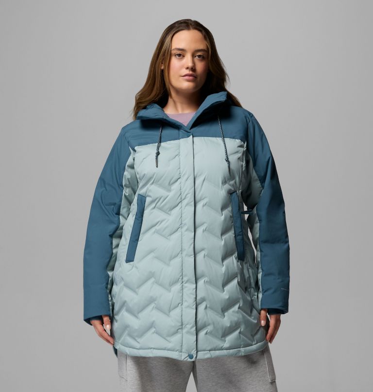 Women's Mountain Croo III Mid Down Jacket - Plus Size, Color: Crushed Blue, Everblue, image 1