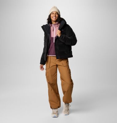 Women's Bulo Point III Hooded Down Puffer Jacket, Color: Black Velvet Sheen, image 3