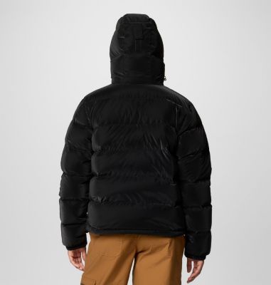 Women's Bulo Point III Hooded Down Puffer Jacket, Color: Black Velvet Sheen, image 2