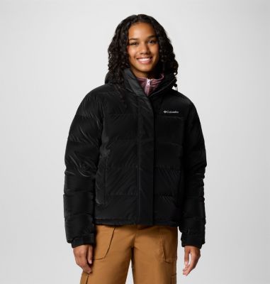 Women's Bulo Point III Hooded Down Jacket, Color: Black Velvet Sheen, image 1