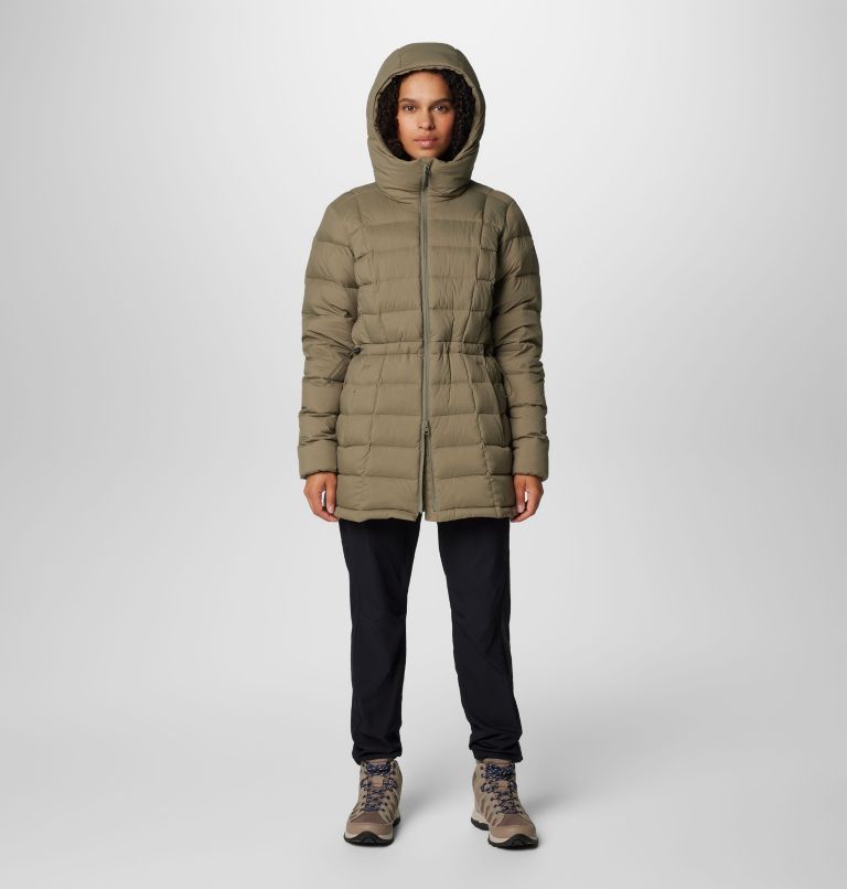 Women's Ardenwood Mid Down Jacket, Color: Stone Green, image 3