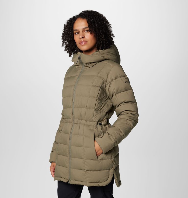 Women's Ardenwood Mid Down Jacket, Color: Stone Green, image 4