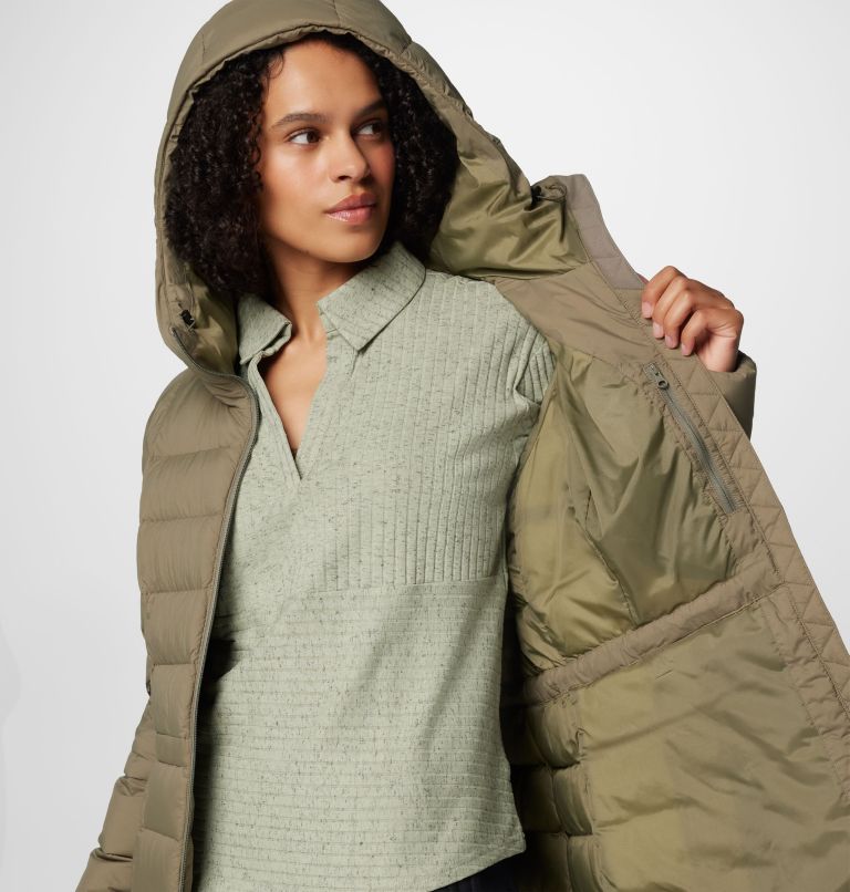 Women's Ardenwood Mid Down Jacket, Color: Stone Green, image 6