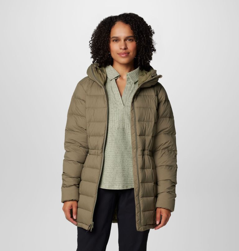 Women's Ardenwood Mid Down Jacket, Color: Stone Green, image 1