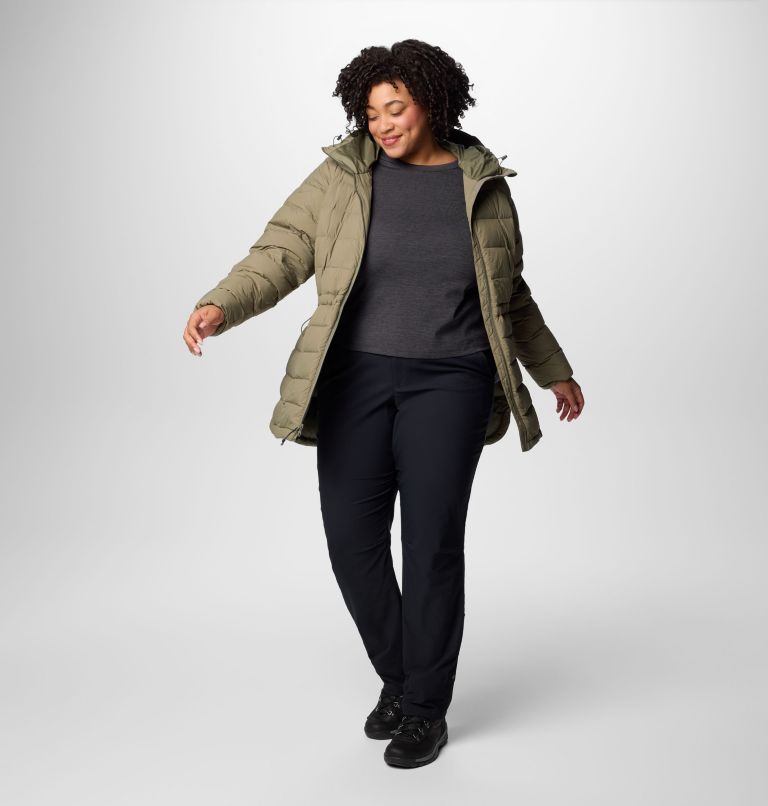 Women's Ardenwood Mid Down Jacket - Plus, Color: Stone Green, image 3