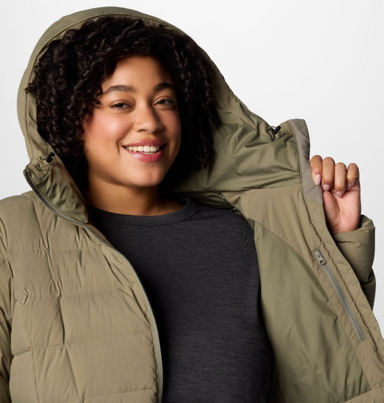 Women's Ardenwood Mid Down Jacket - Plus, Color: Stone Green, image 6