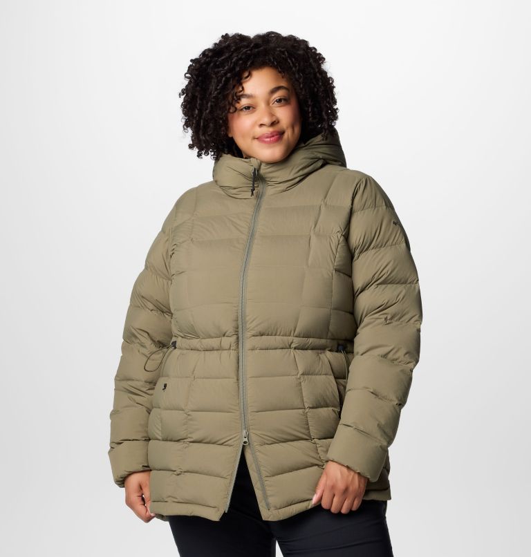 Women's Ardenwood Mid Down Jacket - Plus, Color: Stone Green, image 1