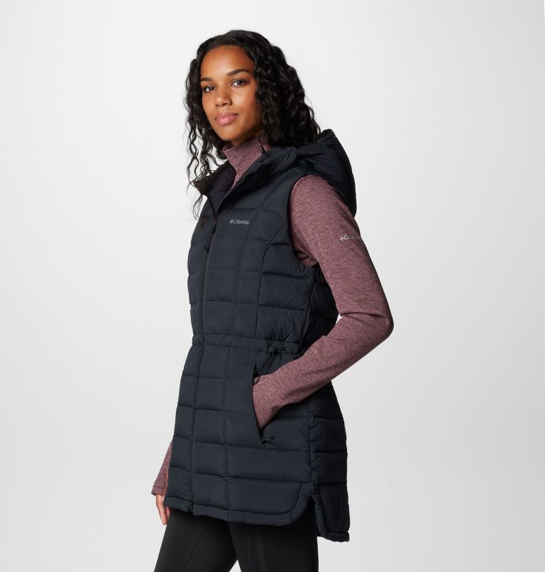 Women's Ardenwood Mid hooded Down Vest, Color: Black, image 4
