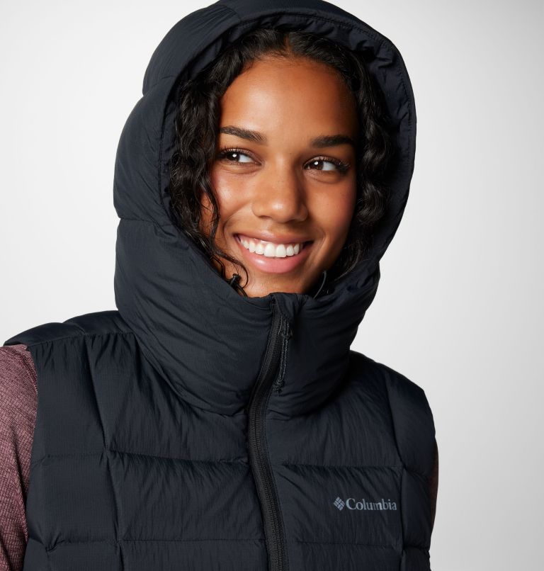 Women's Ardenwood Mid hooded Down Vest, Color: Black, image 5