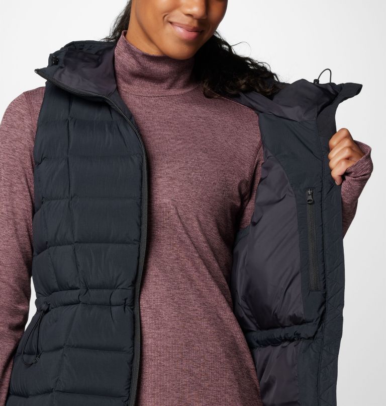 Women's Ardenwood Mid hooded Down Vest, Color: Black, image 6