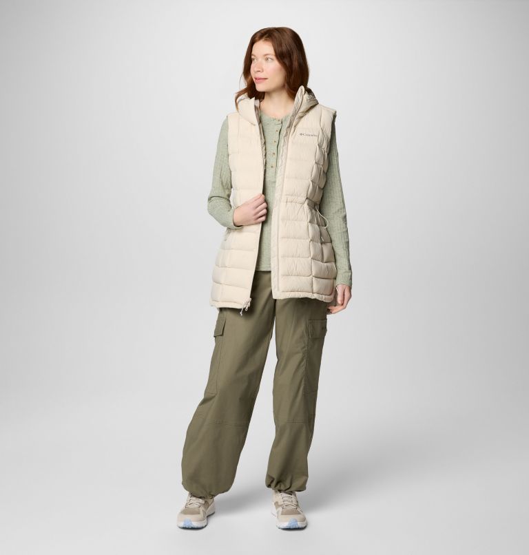 Women's Ardenwood Mid hooded Down Vest, Color: Dark Stone, image 3