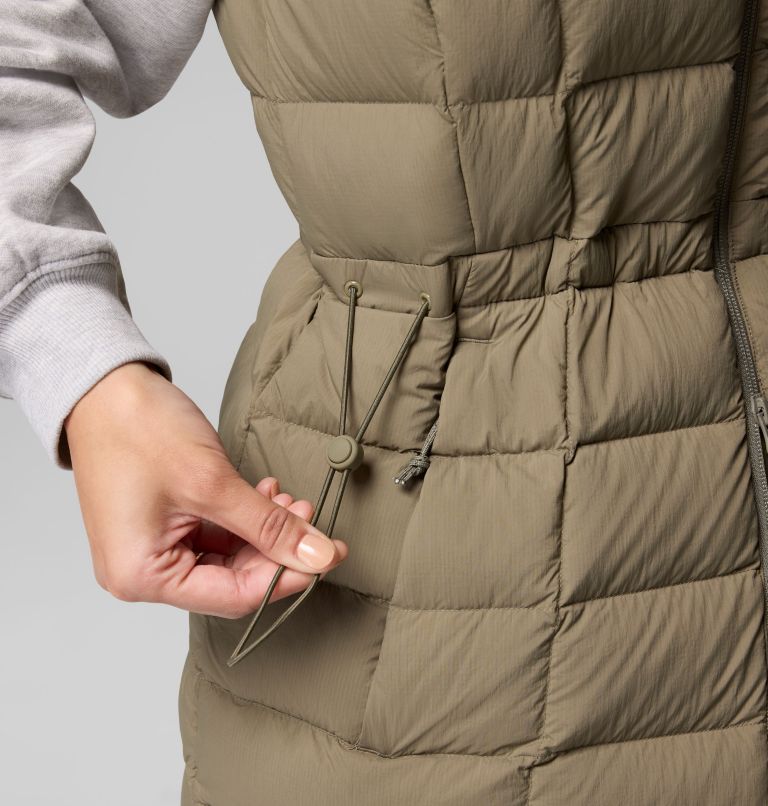 Women's Ardenwood Mid hooded Down Vest, Color: Stone Green, image 8