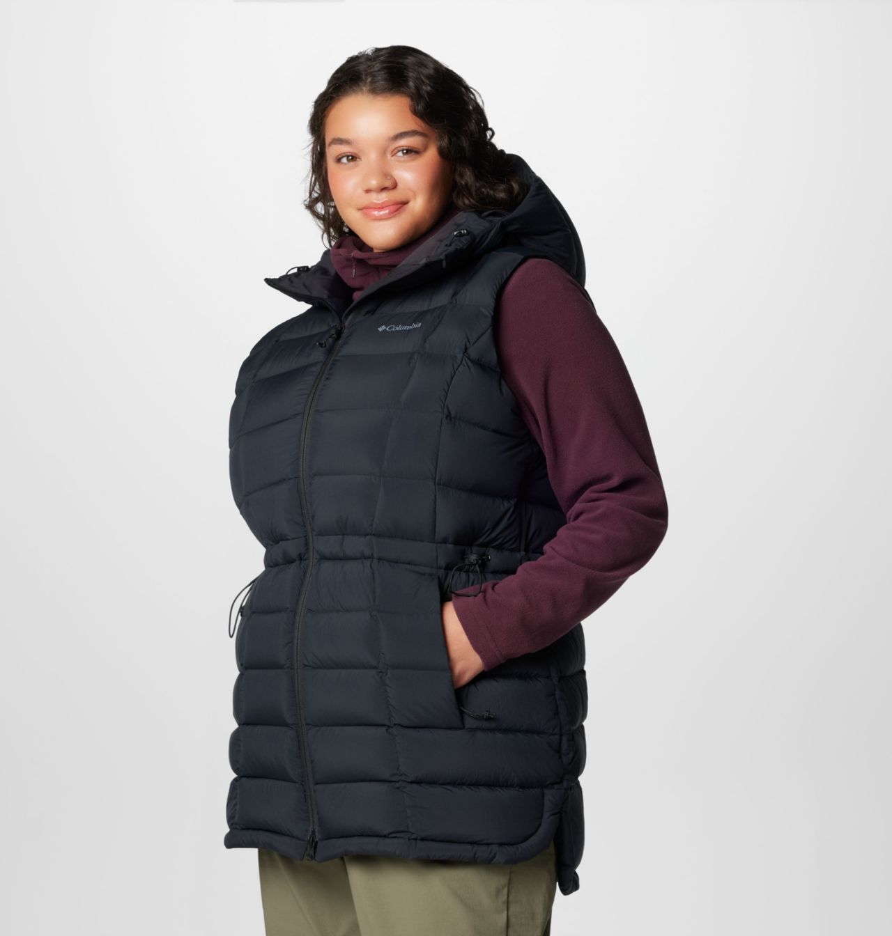 Women's Ardenwood™ Mid Down Hooded Vest - Plus | 010 | 1X 4