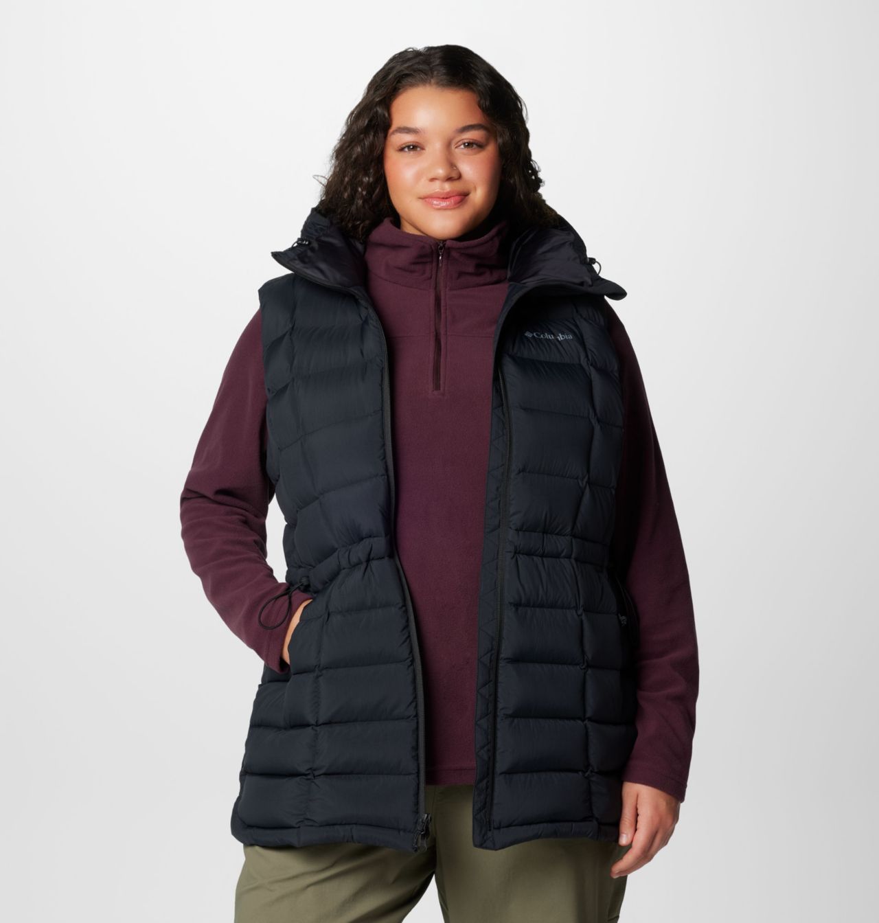 Women's Ardenwood™ Mid Down Hooded Vest - Plus | 010 | 1X 7
