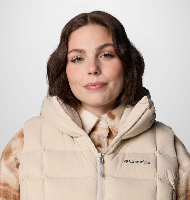 Women's Ardenwood Mid Down Hooded Vest - Plus, Color: Dark Stone, image 5