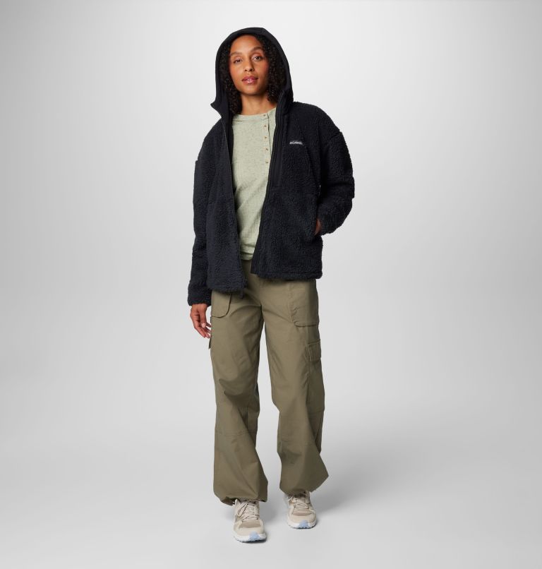 Women's Boundless Discovery Hooded Sherpa Jacket, Color: Black, image 3