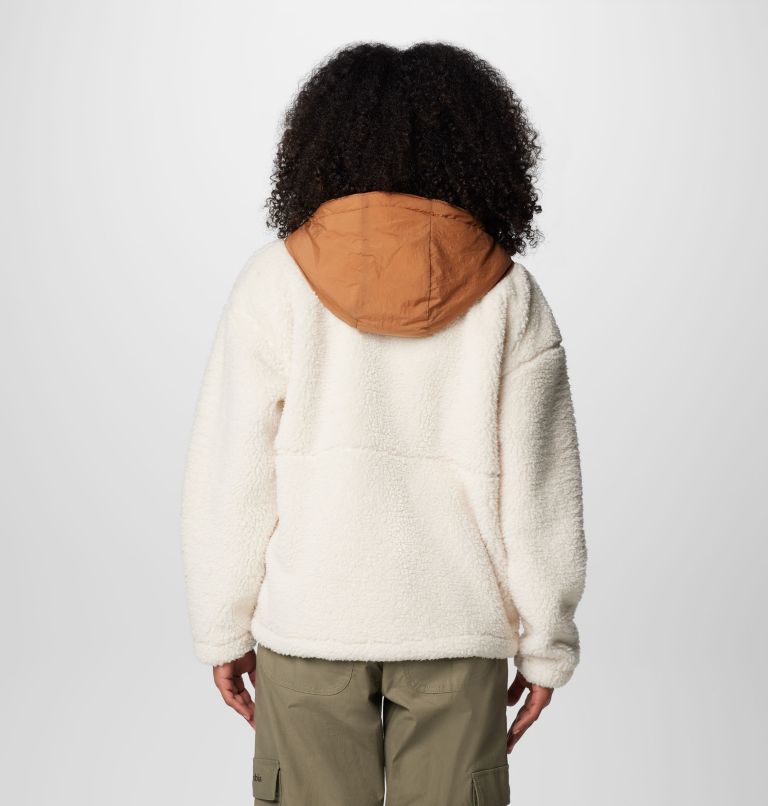 Women's Boundless Discovery Hooded Sherpa Jacket, Color: Chalk, Camel Brown, image 2