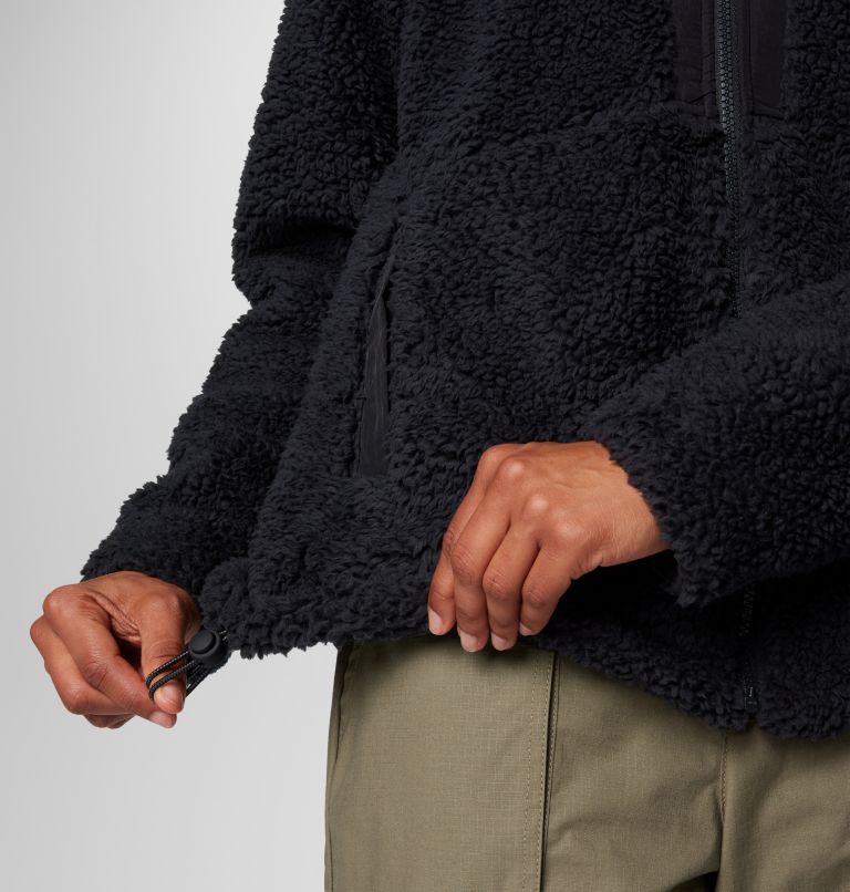 Women's Boundless Discovery Hooded Sherpa Fleece Jacket, Color: Black, image 6
